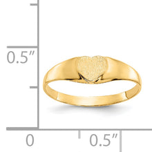 Load image into Gallery viewer, 14k Satin Baby Heart Signet Ring
