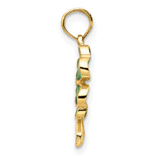 Load image into Gallery viewer, 14K 4-Leaf Clover Enameled Pendant
