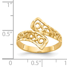 Load image into Gallery viewer, 14K By-pass Lace Diamond-cut Ring
