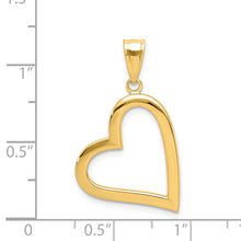 Load image into Gallery viewer, 14K Polished Crooked Heart Pendant
