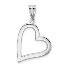 Load image into Gallery viewer, 14k White Gold Polished Hollow Heart Pendant
