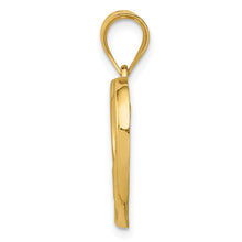 Load image into Gallery viewer, 14k Polished and Satin Mom/Baby Heart Charm

