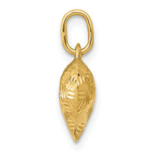 Load image into Gallery viewer, 14K Polished Basket Weave Pattern 3-D Heart Pendant
