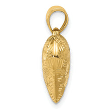 Load image into Gallery viewer, 14K Polished Basket Weave Pattern 3-D Heart Pendant
