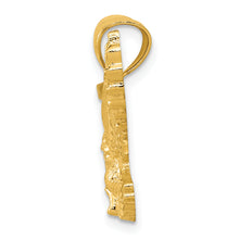 Load image into Gallery viewer, 14k Gold Polished and Textured Eagle Pendant
