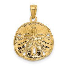Load image into Gallery viewer, 14k Gold Polished Large Sand Dollar Pendant
