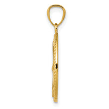 Load image into Gallery viewer, 14k Gold Polished Anchor w/Rope Oval Pendant
