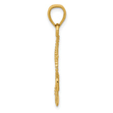 Load image into Gallery viewer, 14K Gold Polished Anchor W/Rope Pendant
