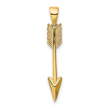 Load image into Gallery viewer, 14K Polished 3D Arrow Pendant
