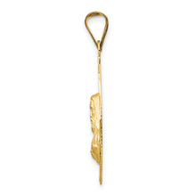 Load image into Gallery viewer, 14K w/Rose and White Rhodium D/C Sagrado Corazon Oval Pendant
