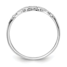 Load image into Gallery viewer, 14K White Gold Textured Mini Heart Baby Ring
