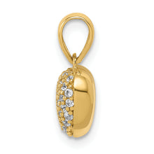 Load image into Gallery viewer, 14K Polished CZ/3D/ Heart Pendant
