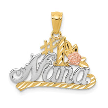 Load image into Gallery viewer, 14k Two-tone w/White Rhodium DC &num;1 NANA w/Rose Pendant
