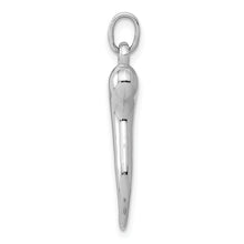 Load image into Gallery viewer, 14k White Gold 3D Italian Horn Charm

