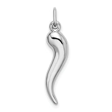 Load image into Gallery viewer, 14k White Gold 3D Italian Horn Charm
