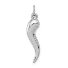 Load image into Gallery viewer, 14k White Gold 3D Italian Horn Charm
