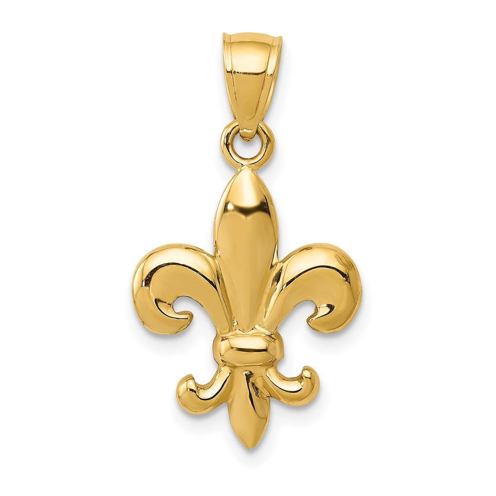 14k Polished Fleur de Lis Pendant