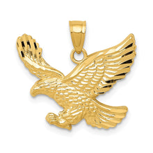 Load image into Gallery viewer, 14k Diamond-cut Eagle Pendant
