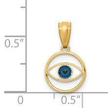 Load image into Gallery viewer, 14k Polished Enameled Eye Pendant
