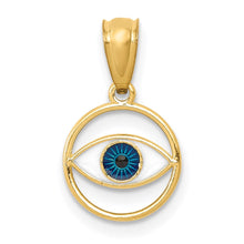 Load image into Gallery viewer, 14k Polished Enameled Eye Pendant
