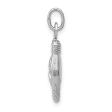 Load image into Gallery viewer, 14K White Gold 3D Rock On Sign Charm
