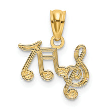 Load image into Gallery viewer, 14k Polished Music Notes Pendant
