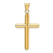Load image into Gallery viewer, 14k Polished Tube Cross Pendant
