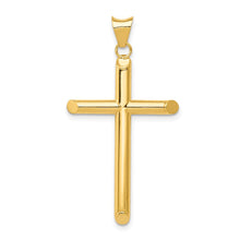 Load image into Gallery viewer, 14k Polished Tube Cross Pendant
