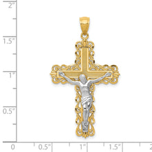 Load image into Gallery viewer, 14k Two-tone Crucifix Pendant
