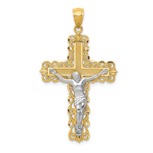 Load image into Gallery viewer, 14k Two-tone Crucifix Pendant
