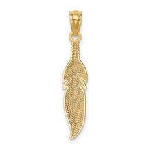 Load image into Gallery viewer, 14k Polished Feather Pendant
