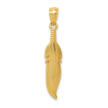 Load image into Gallery viewer, 14k Polished Feather Pendant
