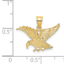 Load image into Gallery viewer, 14K Flat Engraved Eagle Charm
