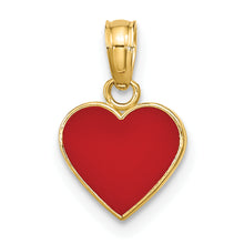 Load image into Gallery viewer, 14K Polished Enameled Heart Pendant
