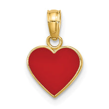 Load image into Gallery viewer, 14K Polished Enameled Heart Pendant
