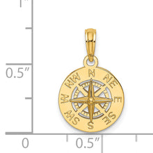 Load image into Gallery viewer, 14K Mini Nautical Compass Charm
