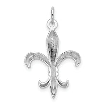 Load image into Gallery viewer, 14k White Gold Hollow Fleur De Lis Charm
