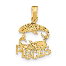Load image into Gallery viewer, 14K PISCES Zodiac Charm
