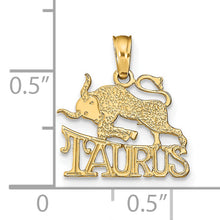 Load image into Gallery viewer, 14K TAURUS Zodiac Charm
