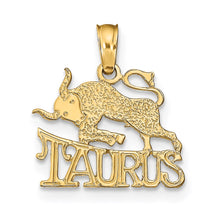 Load image into Gallery viewer, 14K TAURUS Zodiac Charm
