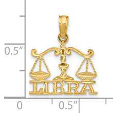Load image into Gallery viewer, 14K LIBRA Zodiac Charm
