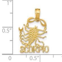 Load image into Gallery viewer, 14K SCORPIO Zodiac Charm
