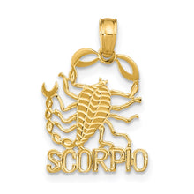 Load image into Gallery viewer, 14K SCORPIO Zodiac Charm
