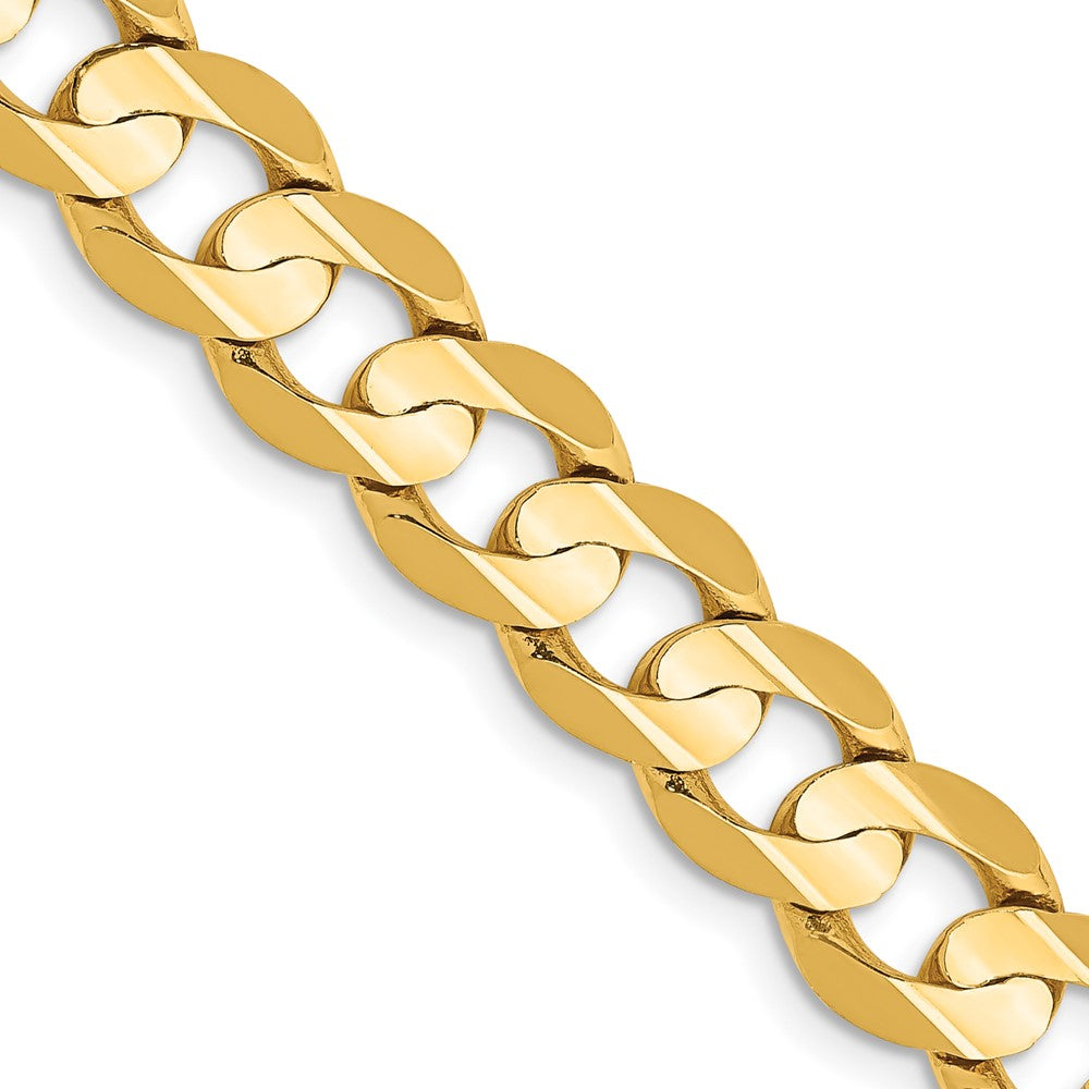 14k 7.5mm Open Concave Curb Chain
