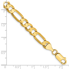 Load image into Gallery viewer, 14k 6.75mm Concave Open Figaro Chain
