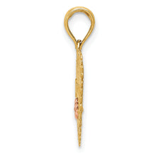 Load image into Gallery viewer, 14k Two-Tone GRANDMA Heart w/Flower Charm
