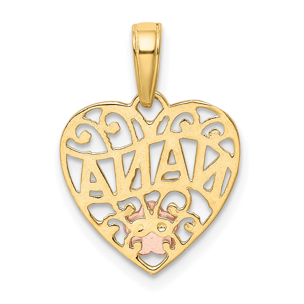 10K Two-Tone NANA Heart Pendant