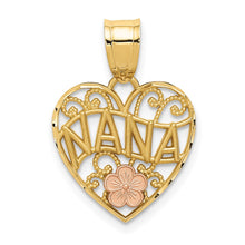 Load image into Gallery viewer, 14k Two-tone NANA Heart Pendant
