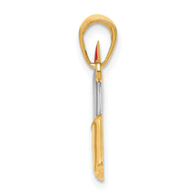 Load image into Gallery viewer, 14K and Rhodium Enameled Lipstick Charm
