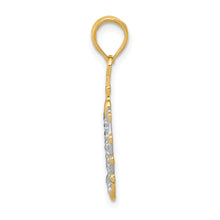 Load image into Gallery viewer, 14K Rhodium Crown Pendant
